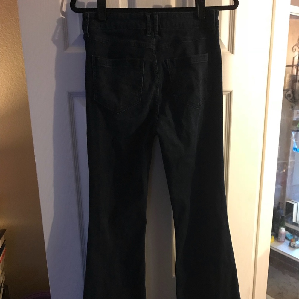 Abercrombie flare leg dark wash jeans
